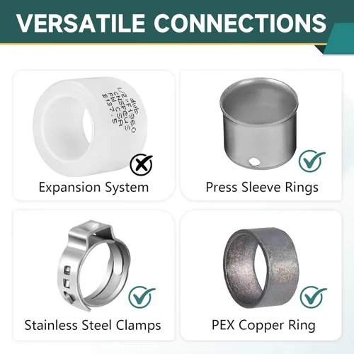 Miniatura 4 de Paquete de 5 accesorios PEX, adaptador de codo NPT roscado macho de 1/2" PEX x 1/2", ASTM F1807