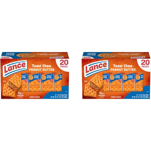 Miniatura 31 de Lance Galletas tipo sándwich, hechas con galletas integrales, mantequilla de maní, 10 paquetes individuales