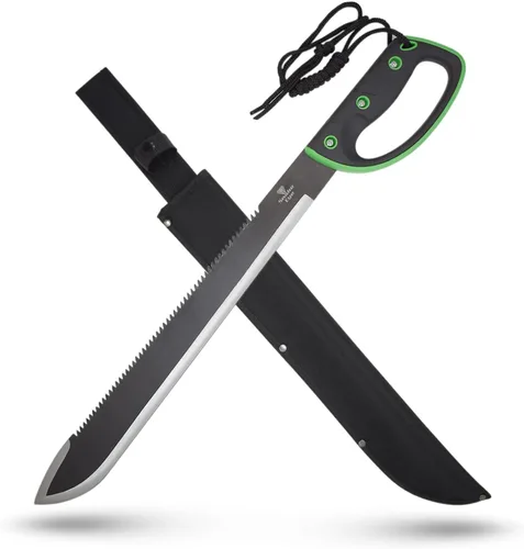 Miniatura 9 de Snake Eye Tactical Full-Tang Machete – Herramienta de supervivencia de hoja fija resistente con funda de nailon reforzado para camping, caza