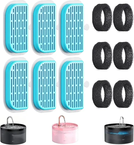 Miniatura 10 de Fuente de agua para gatos: fuentes de cuenco para perros, dispensador automático para mascotas, cuencos para beber para perros para interiores