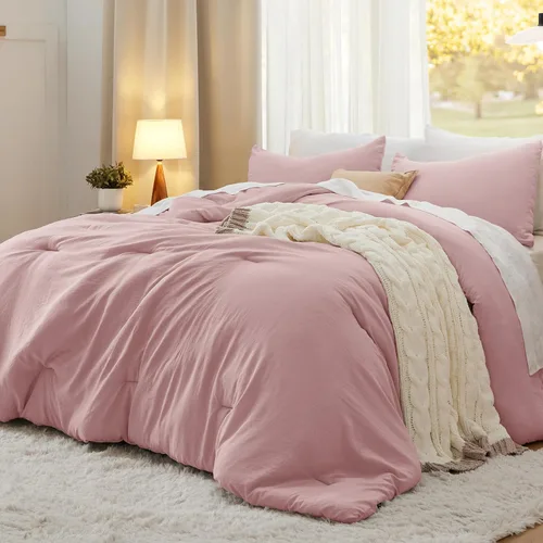 Miniatura 34 de Bedsure Juego edredón suave prelavado individual/individual XL, 365 días, cálido relleno alternativo GentleSoft™, 1 edredón ligero:68x88 pulgadas