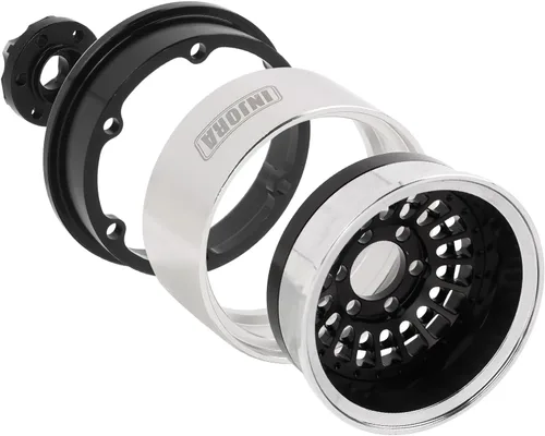 Miniatura 2 de INJORA Turbine 1.9" Beadlock Llanta de rueda Offset -0.394 in Rueda de aluminio para SCX10 Pro TRX4 VS4-10 Gen8 1/10 RC Crawler Car (negro)