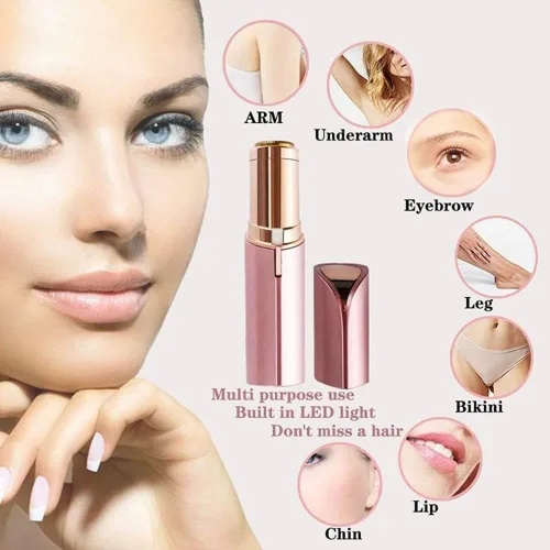 Miniatura 5 de Depilación facial para mujeres, removedor de vello sin dolor, rasuradora impermeable, con luz LED para cara, bigote, labio, barbilla, recargable
