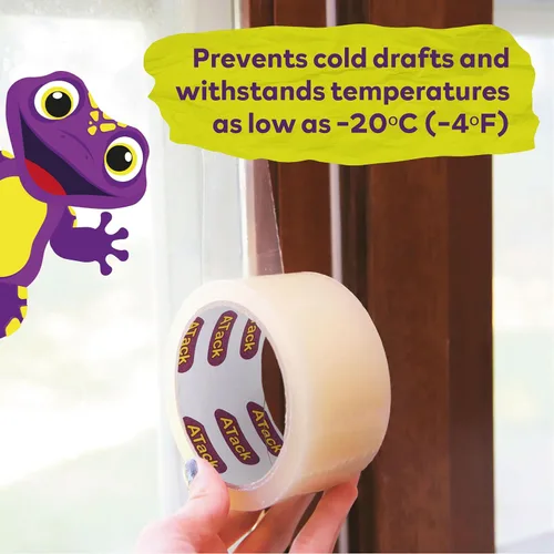 Miniatura 5 de ATack Cinta de Sellado Transparente para Ventanas contra el Clima, 2 Pulgadas x 30 Yardas, Cinta de Película de Sellado de Aislamiento de Corrientes