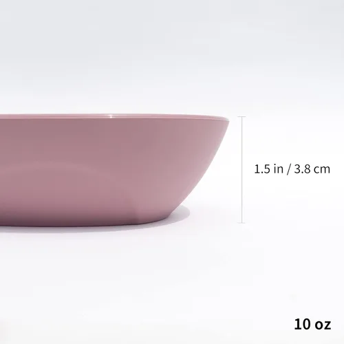 Miniatura 4 de BLUE GINKGO Cuencos de silicona para niños, lindos cuencos de silicona para bebés/platos de silicona para niños pequeños y niños, aptos para Rosado