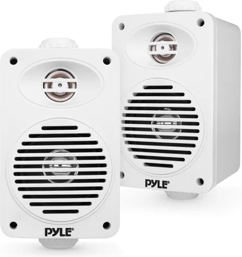 Miniatura 10 de Pyle Par de altavoces Bluetooth de 200 vatios para interiores y exteriores, sistema de altavoces de rango completo de 2 vías de 3.5 pulgadas