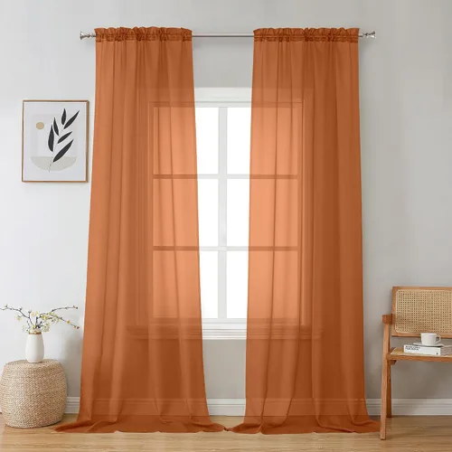 Miniatura 198 de Aiyufeng 2 paneles de cenefa transparente negra de 14 pulgadas de largo, cortinas cortas negras transparentes para dormitorio, cortinas de cocina