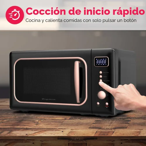 Miniatura 3 de FRIGIDAIRE EMW788RETRO - Microondas retro de 0.7 pies cúbicos, oro rosa