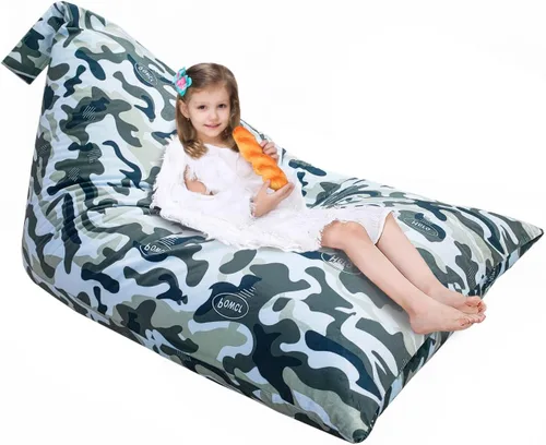 Miniatura 14 de Jorbest Puf de almacenamiento de animales de peluche para niños y adultos, puf de animales de peluche, asiento de lona de alta calidad, solo funda