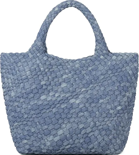 Miniatura 8 de Bolso tejido para mujer, bolso tote de cuero vegano grande para verano, playa, viaje, bolso de mano y cartera retro hecho a mano, bolso de hombro