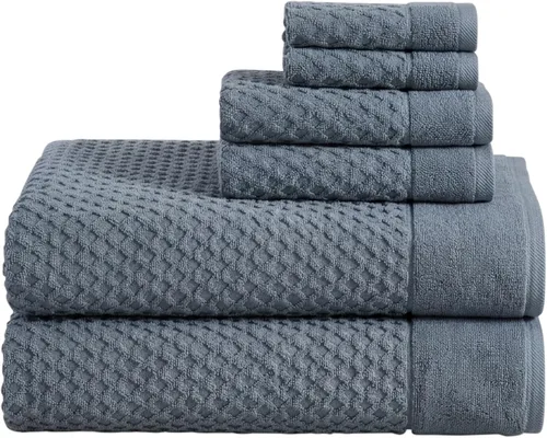 Miniatura 21 de Great Bay Home - Toallas de mano 100% algodón blanco, 6 toallas de baño suaves para manos, altamente absorbentes y de secado rápido, colección