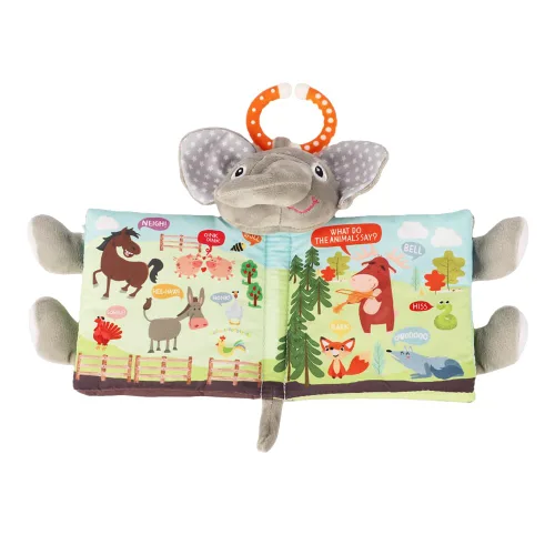 Miniatura 3 de Libros Juguetes de Bebé Elefante, 0-6-12 Meses, Loveys, Libros Crujientes para Bebés, Regalos de Baby Shower Navidad, Juguetes Infantiles, 1-2 Años