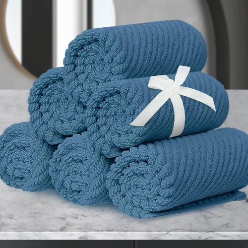 Miniatura 19 de VOOVA & MOVAS Toallas de baño amarillas – 100% algodón Secado rápido Peso Gruesas Suave, juego de 6 toallas de baño, 2 toallas grandes de 30