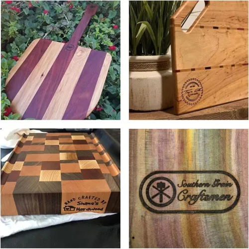 Miniatura 8 de Plancha de marca personalizada, sello de logo de diseño grabado para madera, cuero, plásticos, diseño artesanal Dorado