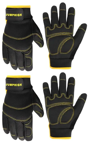 Guantes de trabajo para mujer, 2 pares, guantes de jardinería ultraligeros, guantes multifuncionales para patio, trabajo doméstico, almacén,