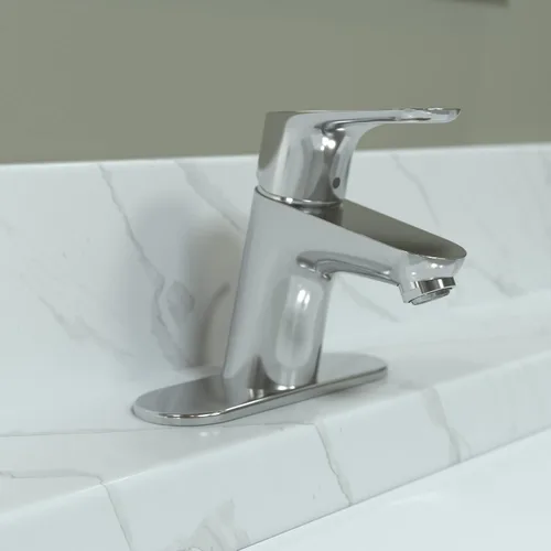 Miniatura 2 de hansgrohe Focus Modern Upgrade - Grifo para lavabo de baño de 1 manija y 1 manija de 15 pulgadas de alto, color cromado, 04510000, 0.375