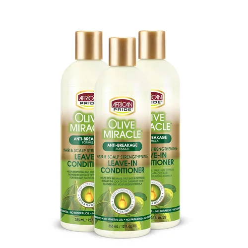 Miniatura 4 de African Pride Acondicionador sin enjuague Olive Miracle 12oz, 12 Oz