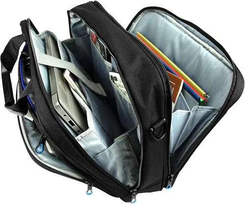Miniatura 4 de KROSER - Bolso para laptop de 15,6 pulgadas, maletín con bandolera, bolsa de ordenador repelente al agua, funda para tableta duradera con bolsillos