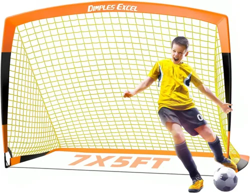 Miniatura 9 de Dimples Excel Redes de Portería de Fútbol para Niños para Patio Trasero 7x5, 5x3.6, 4x3, 3x2.2 pies
