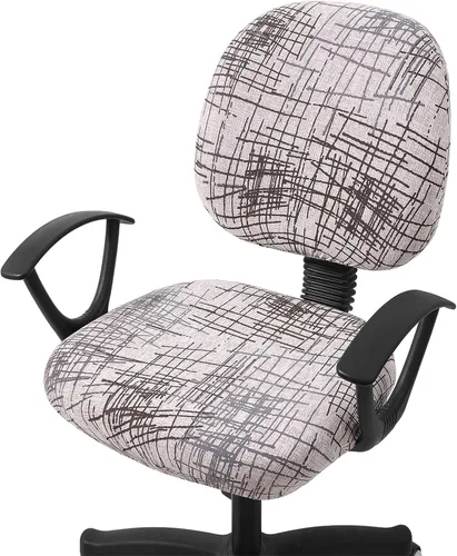 Miniatura 16 de Smiry - Fundas para silla de oficina y computadora con diseño impreso, ajuste elástico, universal, para escritorio, fundas para silla giratoria