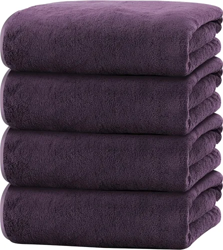 Miniatura 24 de Cosy Family Juego de toallas de microfibra de 8 piezas, 2 toallas de baño, 2 toallas de mano y 4 paños de lavado, toallas ultra suaves y altamente