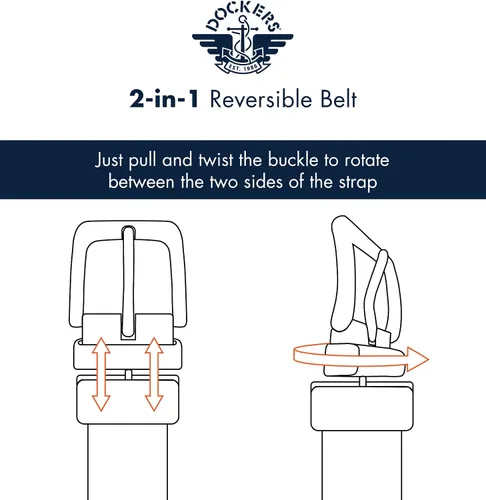 Miniatura 7 de Dockers Boys Big Reversible Two-In-One Dress and Casual Belts