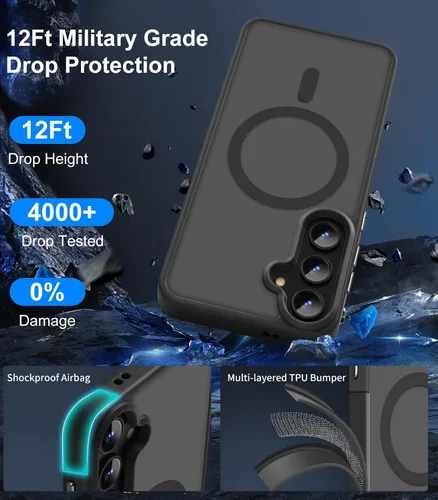 Miniatura 4 de Funda magnética avanzada para Samsung Galaxy S22 Plus delgada protectora [probada contra caídas de grado militar y compatible con MagSafe] funda