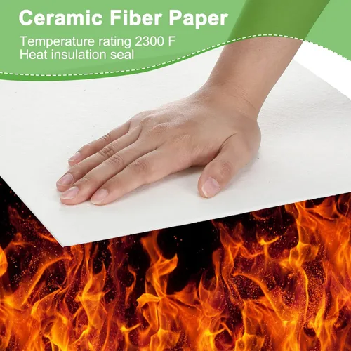 Miniatura 3 de 10 piezas de papel de horno de fibra de cerámica de 11 x 12 pulgadas, material de junta de cerámica de alta temperatura, papel de aislamiento