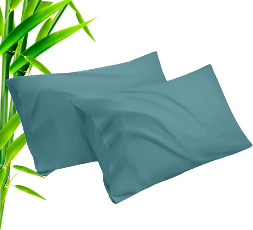 Miniatura 17 de Fundas de Almohada Tamaño Queen Paquete de 2, Fundas de Almohada de Rayón de Bambú Refrescantes con Cierre de Sobre, Fundas de Almohada Frescas