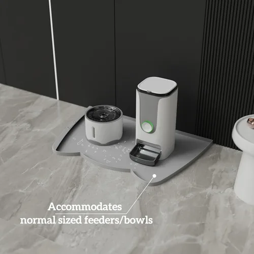 Miniatura 101 de OHMO - Tapete de silicona para alimentos para gatos, tapete de alimentación de mascotas para el piso, antideslizante e impermeable, bandeja de agua