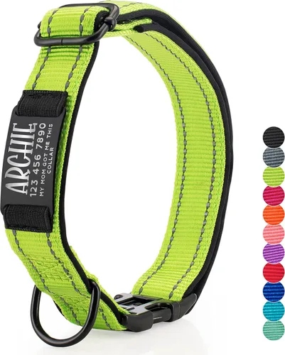 Miniatura 19 de ACTUALIZADO - Collares de perro personalizados y placa de identificación grabada, collar de perro de nailon reflectante, personalizable en 11