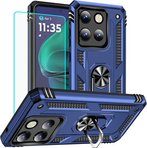 Miniatura 14 de Yiakeng Funda para Moto G Stylus 5G 2023, Motorola G Stylus 5G 2023 con protector de pantalla HD, fundas protectoras de grado militar con anillo