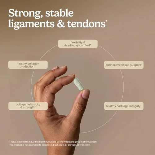 Miniatura 4 de Terry Naturally Ligamentos y tendones saludables, 60 cápsulas veganas, suplemento de apoyo de elasticidad y fuerza, promueve la producción
