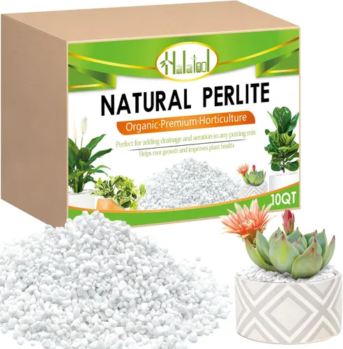 Miniatura 13 de Aditivo de Suelo Halatool 2QT de Perlita para Plantas Jardinería Interior Natural Mezcla de Tierra para Macetas Aditivo para Retener Humedad