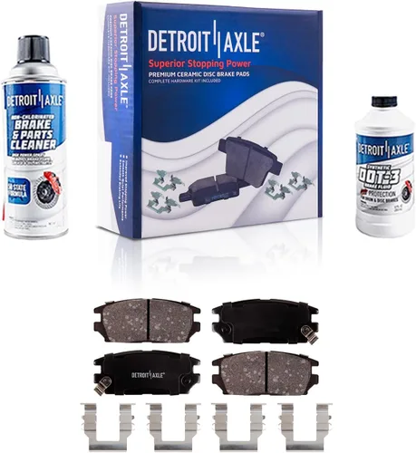 Miniatura 23 de Detroit Axle - Pastillas de freno de cerámica delanteras Reemplazo de pinza de freno derecha para Dodge Ram 1500 Dakota, Ram 1500 Classic - Juego