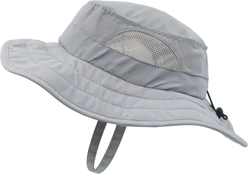 Miniatura 86 de Connectyle Sombrero de sol para niños y niñas, sombrero de pescador de ala ancha UPF 50+, sombrero de protección solar, sombrero transpirable