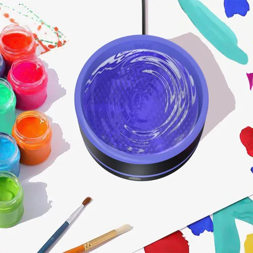 Miniatura 8 de YAGHVEO® Limpiador de pinceles de pintura eléctrica, taza de enjuague, limpiador de pinceles de pintura, enjuague de pinceles para pintar, máquina