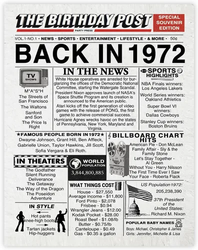 Miniatura 47 de Póster de cumpleaños 96 sin marco, periódico Back In 1930, regalos de feliz cumpleaños 96 para hombres y mujeres, vintage, retro, nacido en 1930