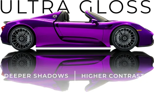 Miniatura 2 de VViViD+ - Rollo de película de vinil ultra brillante para automóvil, color púrpura caramelo, con tecnología de nano-liberación de aire, protector