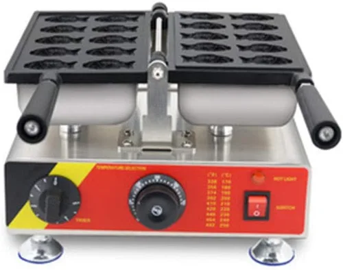 Miniatura 6 de Mini máquina para hacer conos de gofres de pescado, pequeña máquina Taiyaki, panadero, pescado japonés en forma de waffle, molde para hacer pasteles