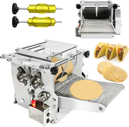 Máquina eléctrica de tortillas, máquina automática de prensa de tortilla de maíz y harina de 2 a 7.8 pulgadas con revestimiento antiadherente, Negro