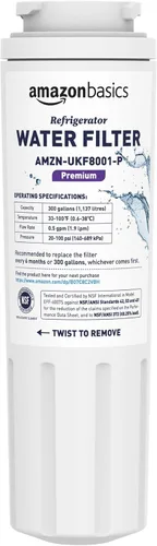 Amazon Basics Cartucho de filtro de agua para refrigerador Maytag UKF8001 de repuesto - Filtración premium