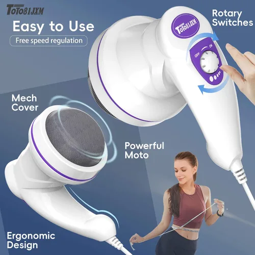 Miniatura 5 de TOTO81JXM Masajeador eléctrico para celulitis: máquina de esculpir el cuerpo con 8 cabezales de masaje, drenaje linfático y estiramiento de la piel