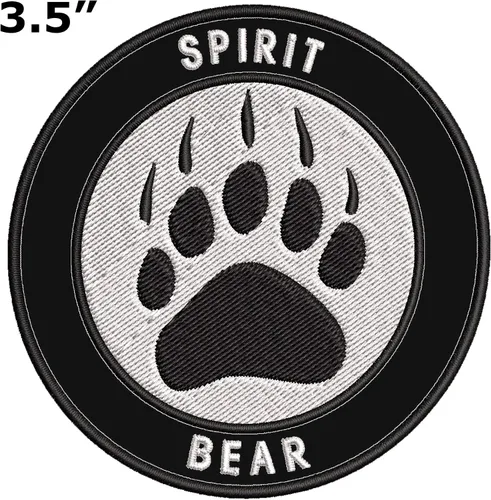 Miniatura 2 de Parche bordado de oso espiritual, garra de oso, parche de alta calidad para planchar o coser, emblema decorativo, emblema de vacaciones, recuerdo