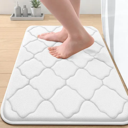 Miniatura 258 de OLANLY Alfombra de Baño de Espuma Viscoelástica de 24 x 16 pulgadas, Ultra Suave y Absorbente, Alfombras de Baño Antideslizantes, Cómodas, Lavables