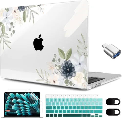 Miniatura 8 de MEEgoodo Funda para MacBook Air M5/M4/M3/M2 de 15 pulgadas 2026 2025 2024 2023, funda compatible con el modelo (A3448/A3241/A3114/A2941)
