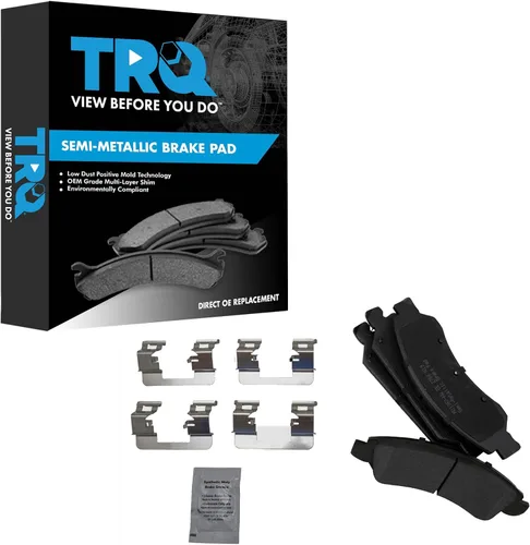 Miniatura 187 de TRQ Pastillas de freno delanteras semi metálicas compatibles con Ford Expedition 2018-2021 F-150 2018-2020 Lincoln Navigator 2018-2022