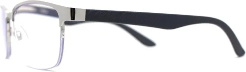 Miniatura 3 de SA106 Gafas de lectura progresivas rectangulares angostas de metal 3 focales para hombre