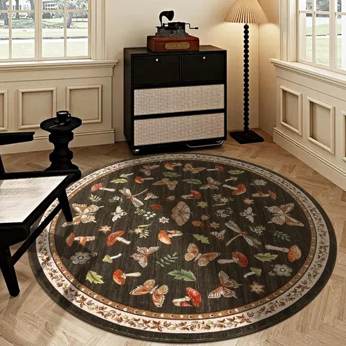 Miniatura 48 de ROYHOME - Alfombra con diseño de hongos e insectos, para pasillos, cocina o baño, antideslizante, lavable, suave, larga, 2 x 6, beige