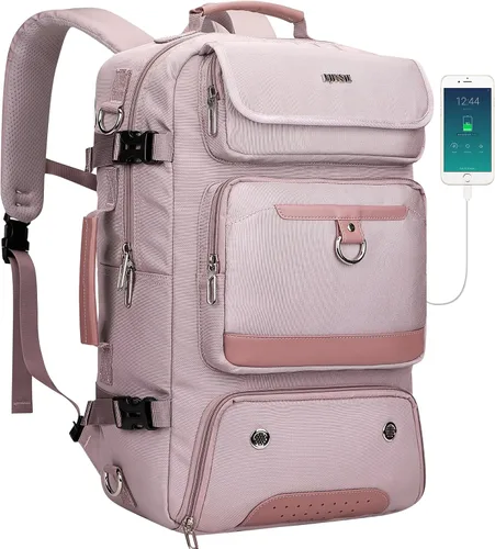 Miniatura 10 de PIJUSHI Mochila de viaje de mano para mujeres y hombres, bolsa de lona convertible, mochila de equipaje grande, para laptop de 16 pulgadas